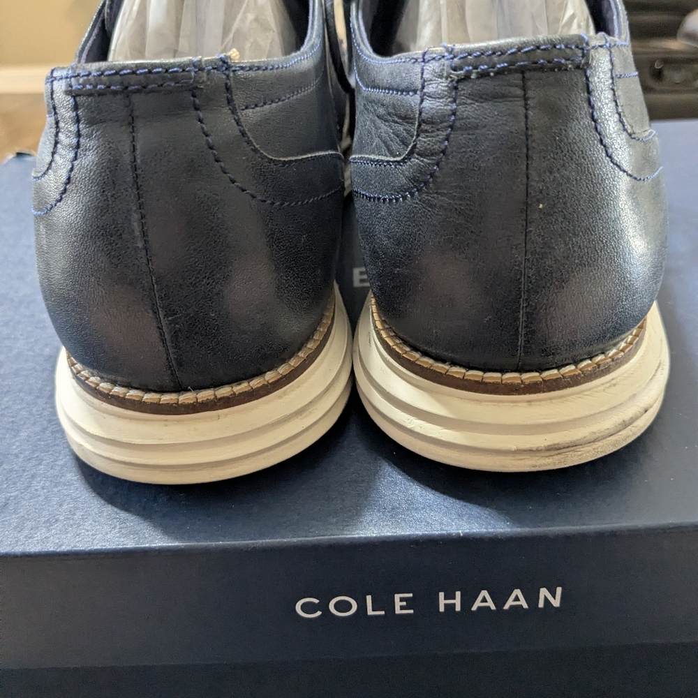 Cole Haan Men's Oxfords - Navy Blue 13M - Picture 4 of 4